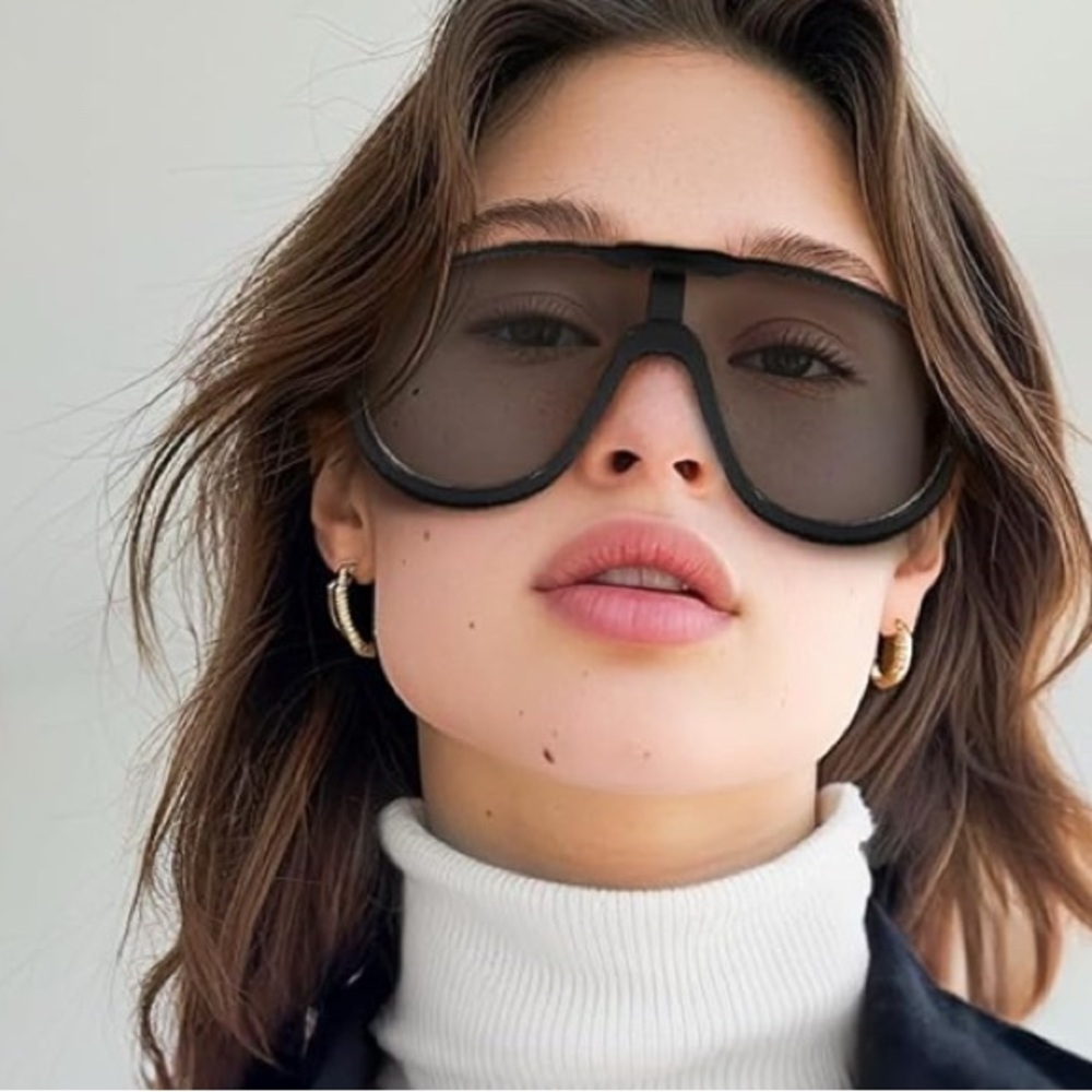 BLACK Chic Oversized  women AVIATION Sunglasses *NEW*